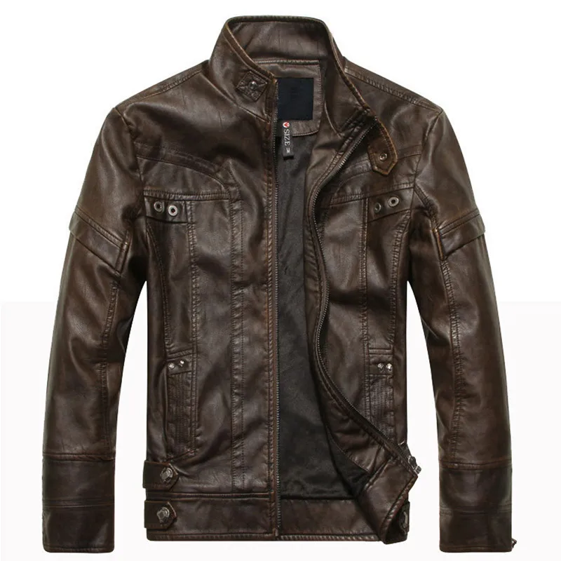 

2022 Brand Motorcycle Leather Jacket Men Men's Leather Jackets jaqueta de couro masculina Mens Leather Jacket Coats Male M-5XL