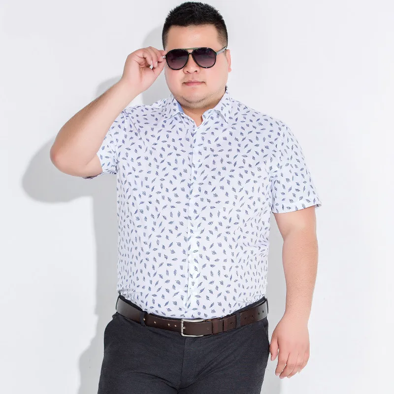 2017 Большие размеры 8XL 7XL 6XL 5XL 4XL мужские повседневные рубашки с принтом модные