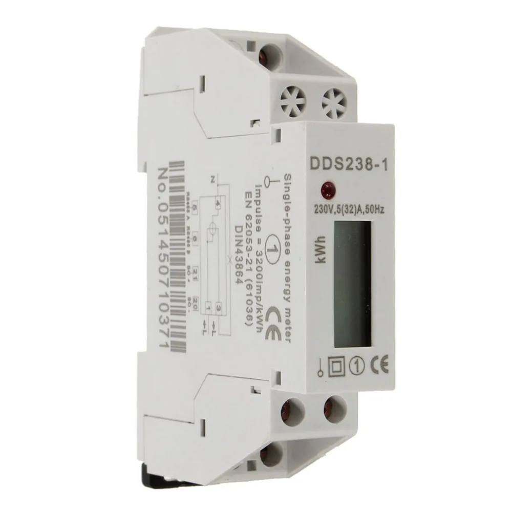 ЖК-дисплей DDS238-1 5 (32) A 230V 50 HZ/60Hz однофазный электронный Тип Мини счетчик