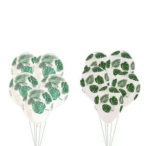 102030 шт. тропический пальмовый лист латекс шарики для свадебного украшения зеленый лист Гавайский Фламинго день рождения детский душ
