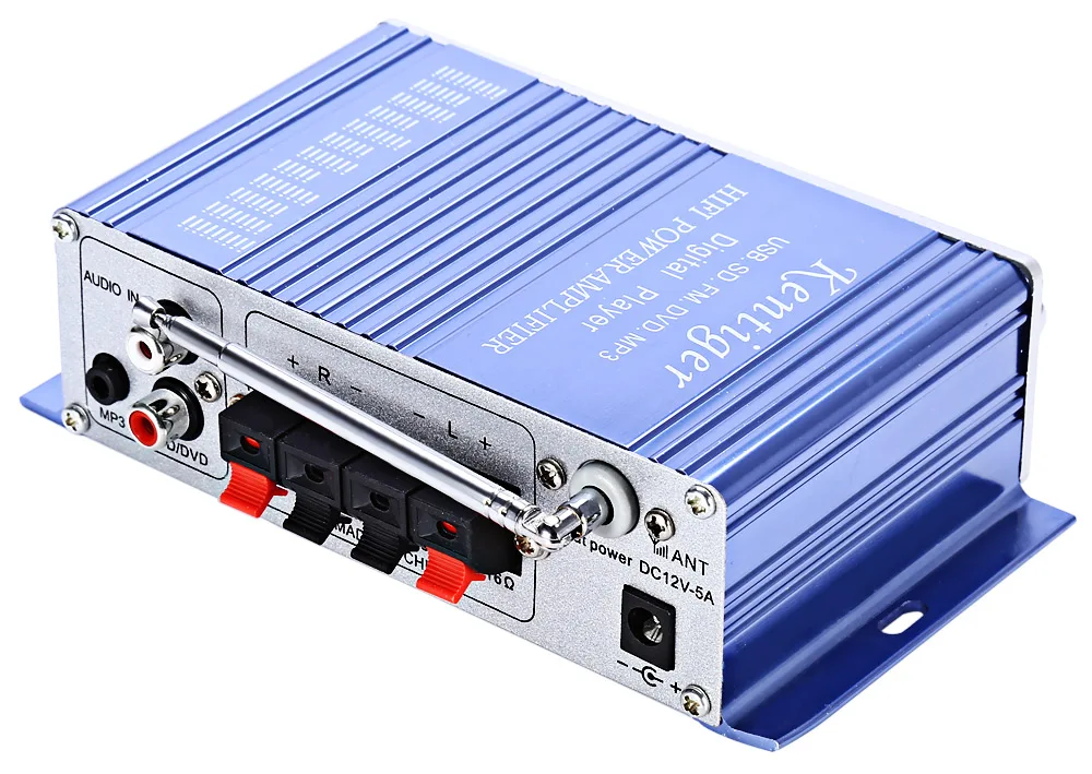 Мотоцикл USB FM аудио стерео усилитель радио MP3 Динамик светодио дный Hi-Fi 2 канальный