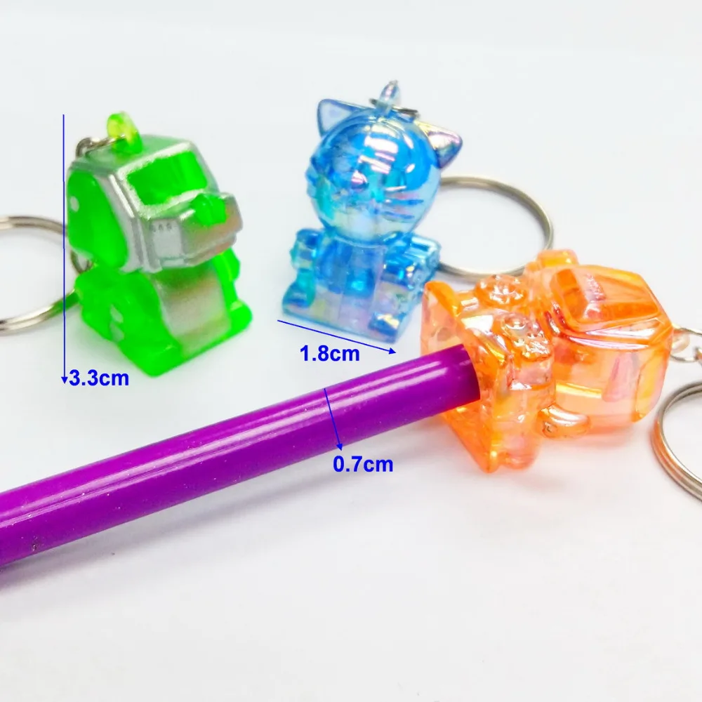 Набор из 8 предметов кибер робот с рисунком собачки и котика E330 цепочка для ключей