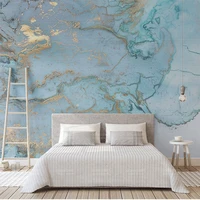 custom any size 3d mural wall cloth light luxury wall paper texture bronzing blue bedroom living room tv background wall fresco