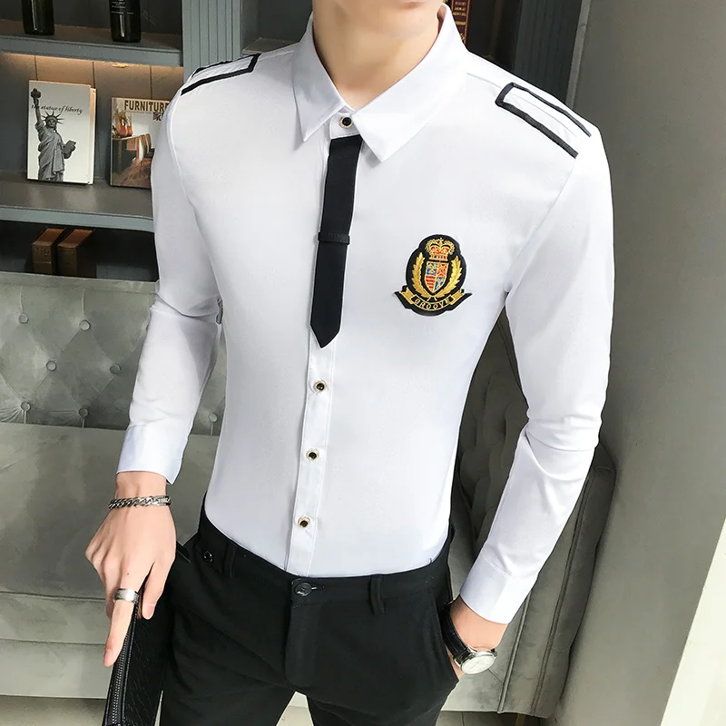 Армейские рубашки для девочек Lange Mouw Vestidos Formales De Trabajo белая рабочая одежда ВВС