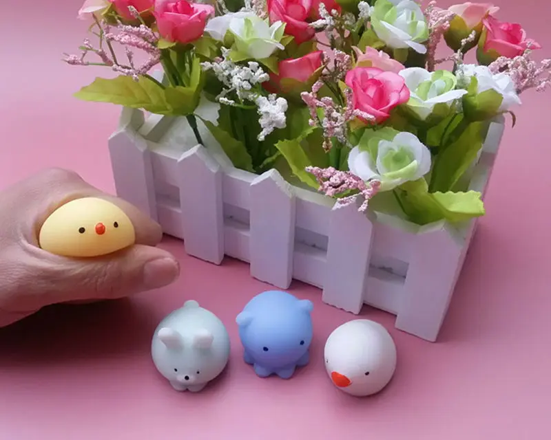 5 шт. Забавный мультфильм животное выдавливание декомпрессии игрушки куклы гайки