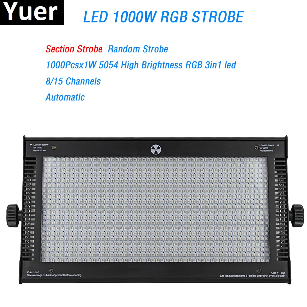 

2019 DJ equipment LED 1000W RGB Stage light 1000pcs 1W Q-sram High Brightiness RGB 3IN1 LED 8/15 Channels LED disco flash light
