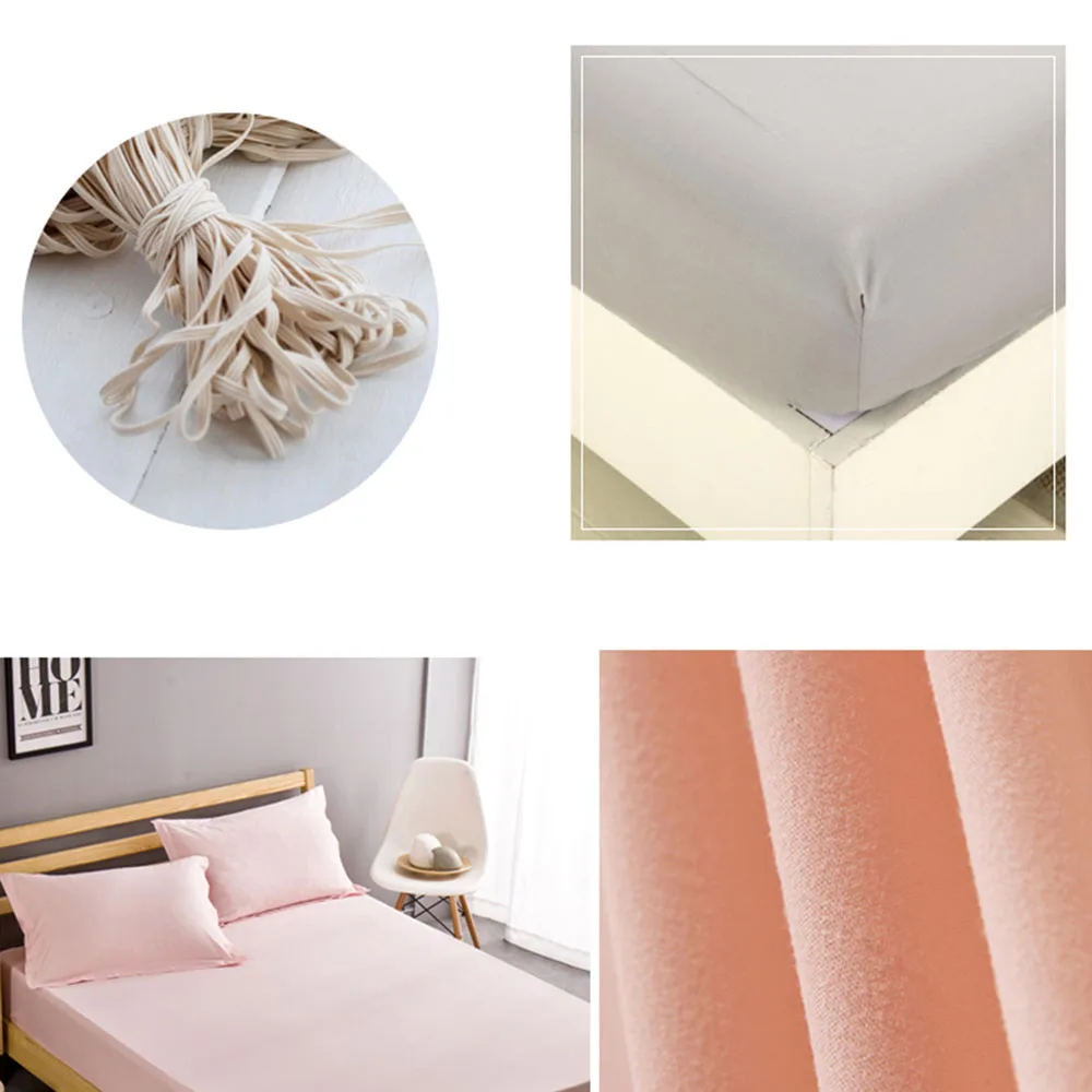 Однотонный чехол для матраса 2 размера|Наматрасники и зажимы простыней| |