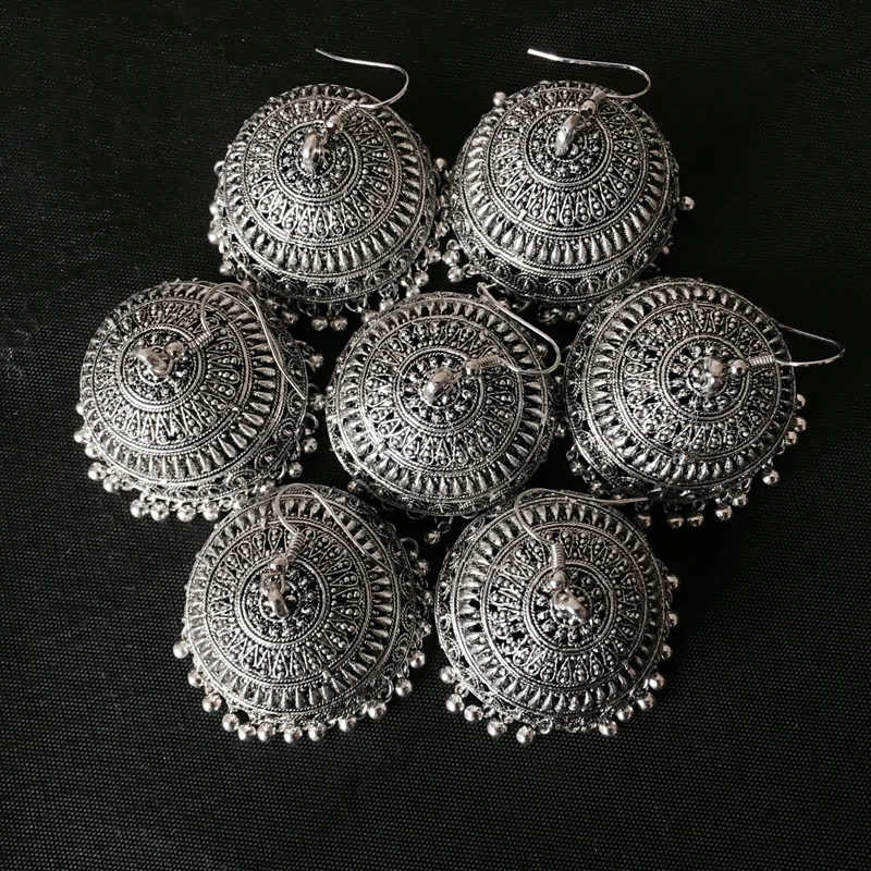 Jhumki индийские женские ювелирные изделия для ушей pusheen серебряные кольца для больших ушей Boho my pending order AliExpress в форме клетки для птицы серьги с кисточками