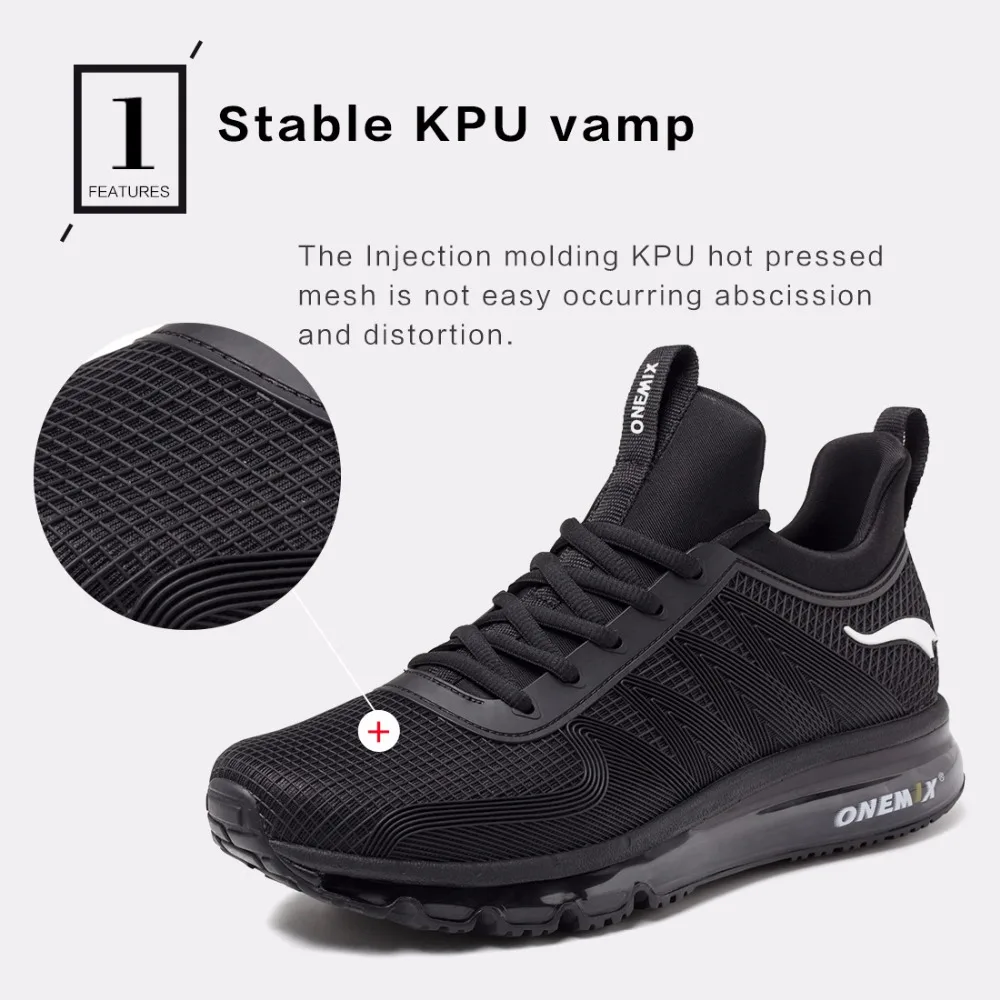 ONEMIX мужская повседневная обувь высокая воздушная подушка кроссовки цельный