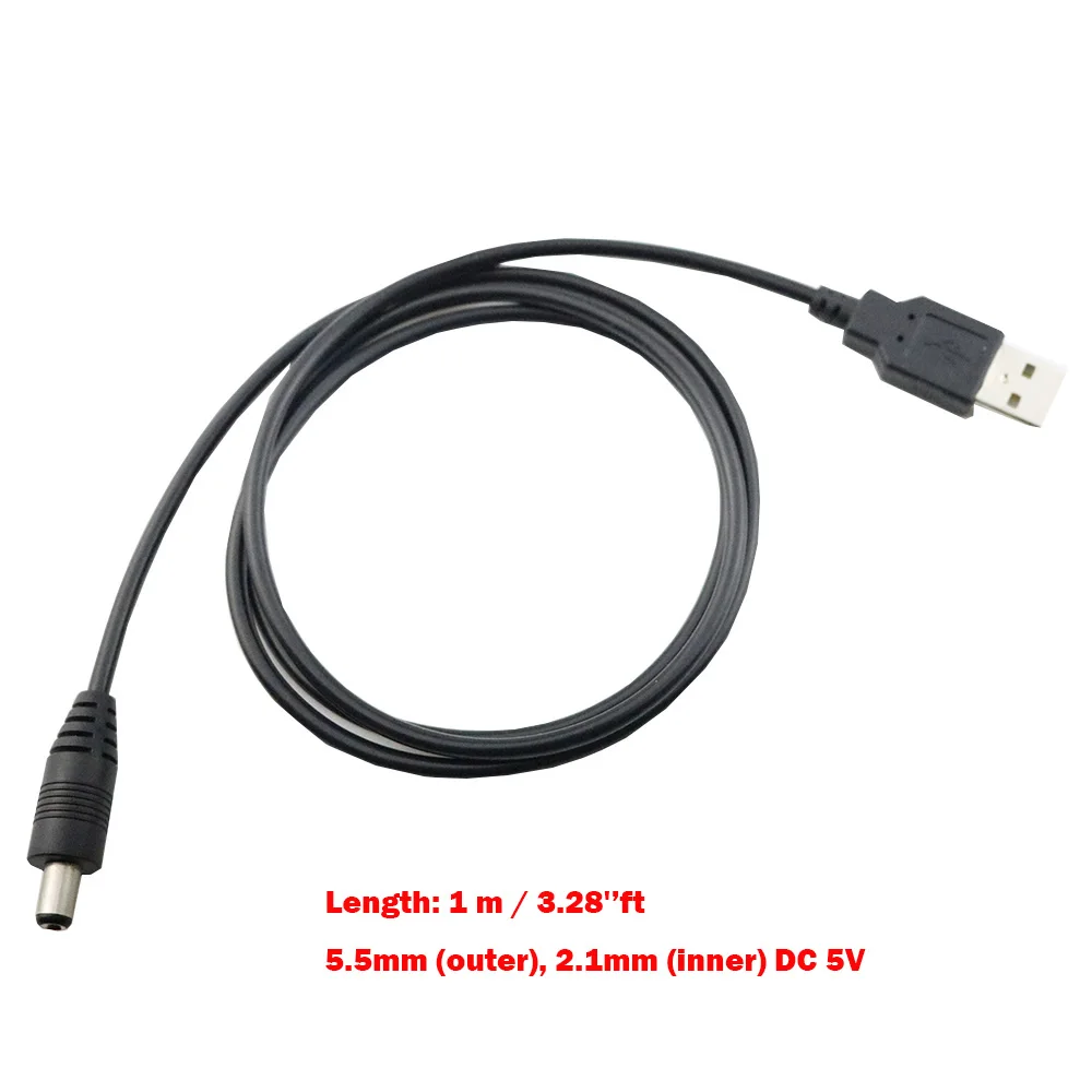 Продвижение 1 м USB порт до 5 В 5,5x2,1 мм внутренний DC баррель Джек Кабель питания разъем для небольших электронных устройств аксессуары