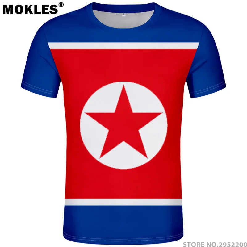 Футболка из Северной Кореи diy Бесплатная изготовление под заказ имя номер prk