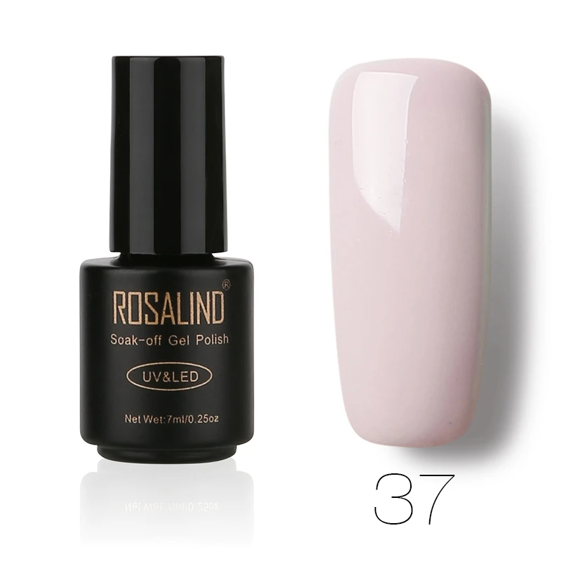 ROSALIND P+ черный флакон 7 мл цветочный Лак для ногтей DIY гель для ногтей для маникюра долговечный лак для ногтей Полупостоянный - Цвет: 37