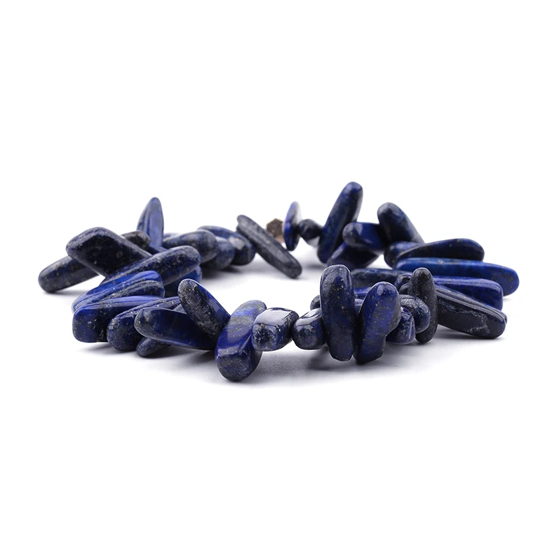 10-Blue-Lapis BOJIU 14 цветов нерегулярный натуральный камень Браслеты Женские растягивающиеся зубы jises Jaspers Lapis коралловый оникс браслеты из ракушек BC302 - Окраска металла: 10-Blue-Lapis