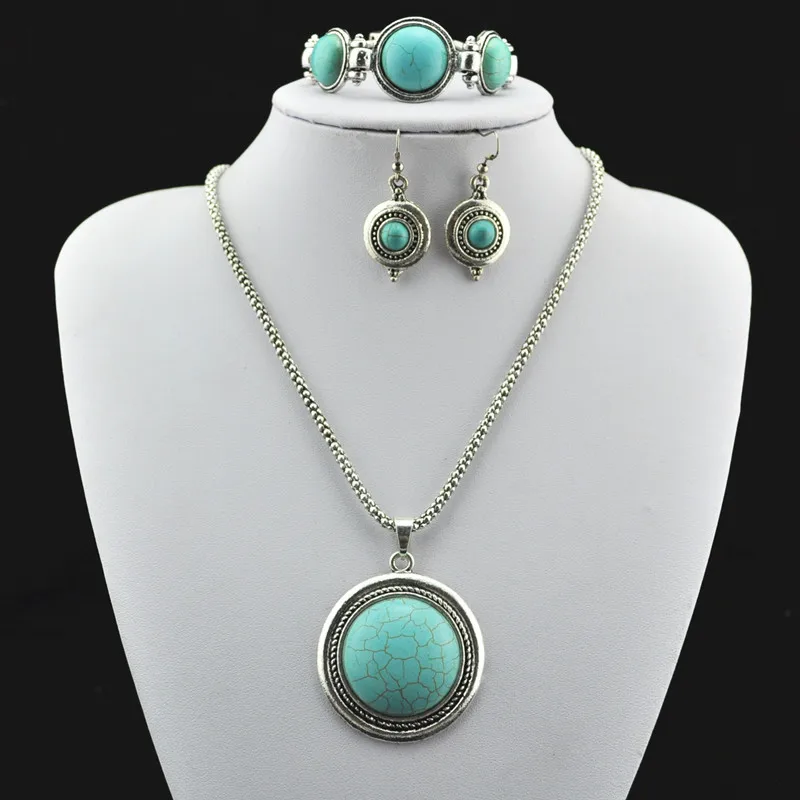 S281 ожерелье из бисера кулон и серьги ювелирный набор женский подарок винтажный