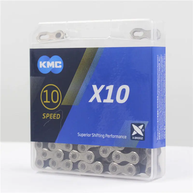 KMC X10 116L KMC X10 X10.93 MTB цепь для дорожного велосипеда 116L 10 скоростная велосипедная цепь волшебное число горы с оригинальной коробкой - Цвет: KMC X10 116L