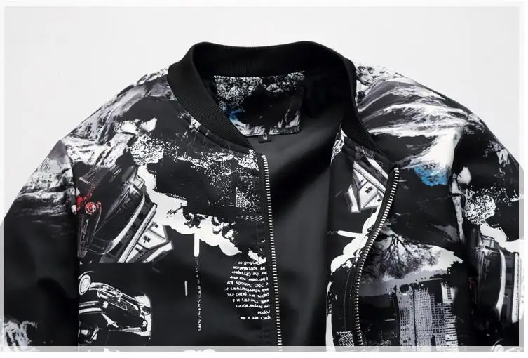 

Batmo 2019 New Arrival high quality stand collar printed casual Men's Jacket ,Jacket men Size M-6XL JK805