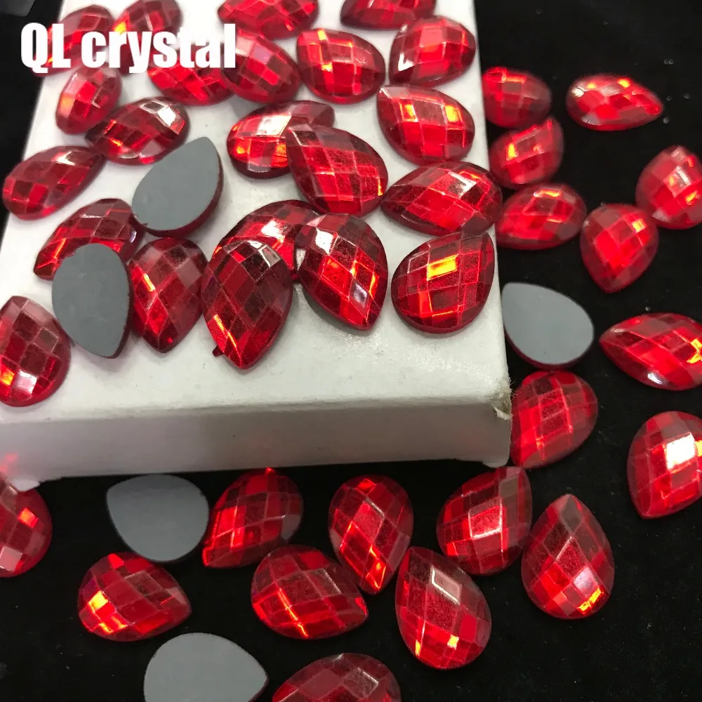 QL crystal 13x18mm Crystal popular DIY Clothes garments shose bags glue on flatbacks glass rhinestones | Дом и сад