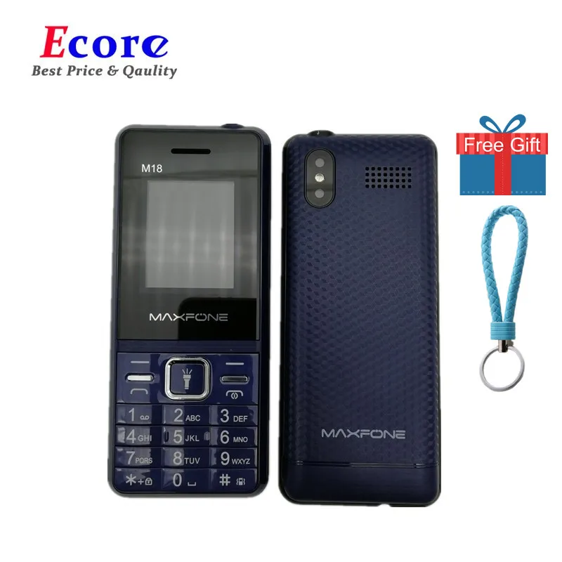 Кнопочный сотовый телефон Двойная sim-камера bluetooth большой динамик-фонарик 2000 мАч