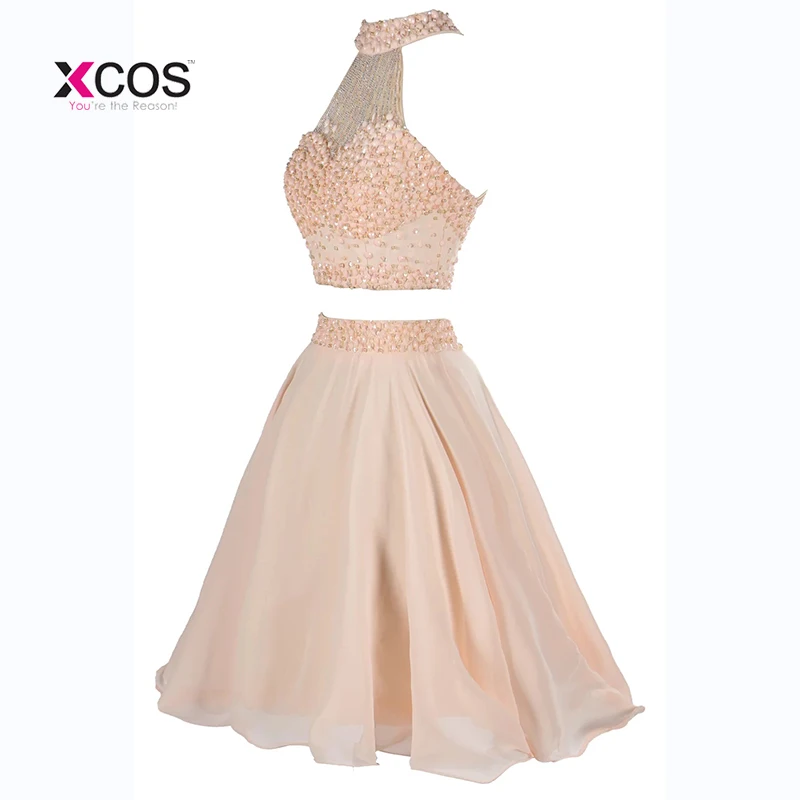 Платье на бретельках с бисером и жемчужинами два предмета платье для выпускного