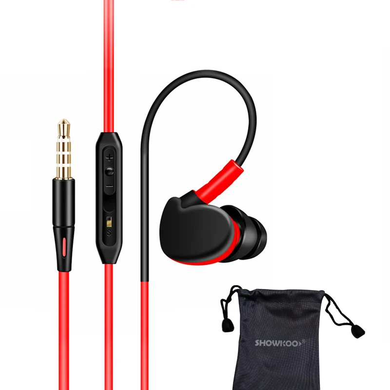 Showkoo горячая Распродажа In Ear водостойкие Проводные спортивные наушники для huawei P20