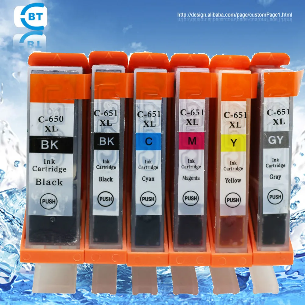 Совместимый принтер canon pgi-650 cli-651 PGBK forMG5460/MG5560/MG6360/MG6460/MG7160/PIXMA MX926 Ip7260 20 шт. |