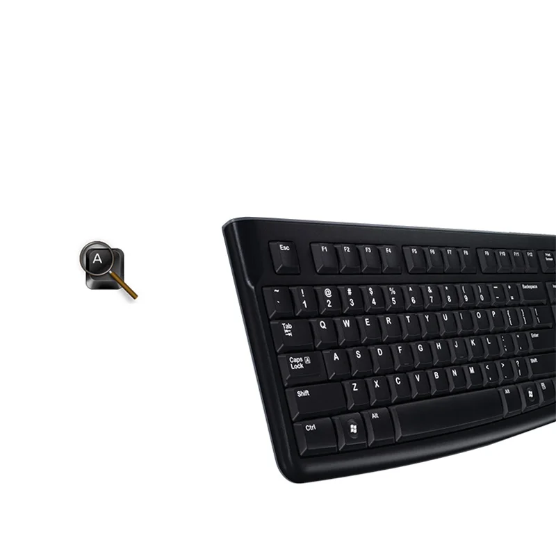 Logitech MK120 Проводная клавиатура и мышь комплект водонепроницаемая Бесшумная