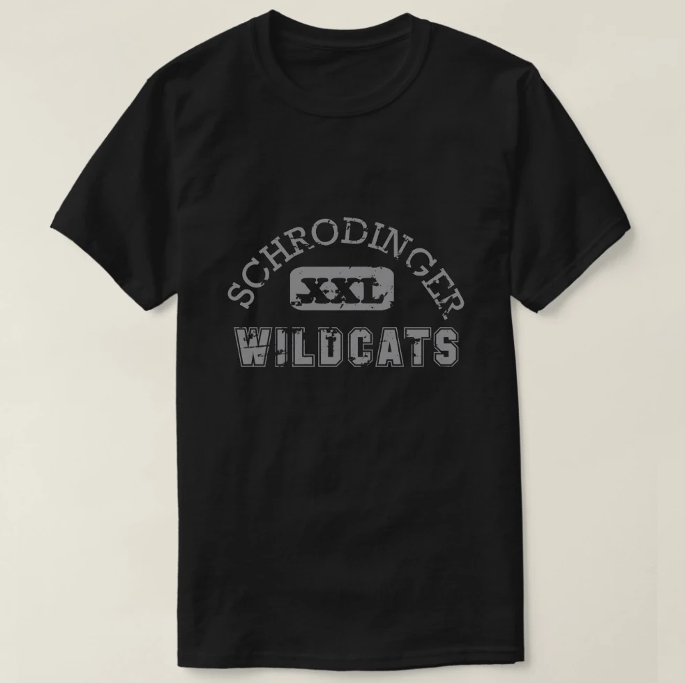 Printed Men T Shirt Cotton Short Sleeve Schrodinger Wildcats Sports Team T-Shirt Women tshirt | Мужская одежда