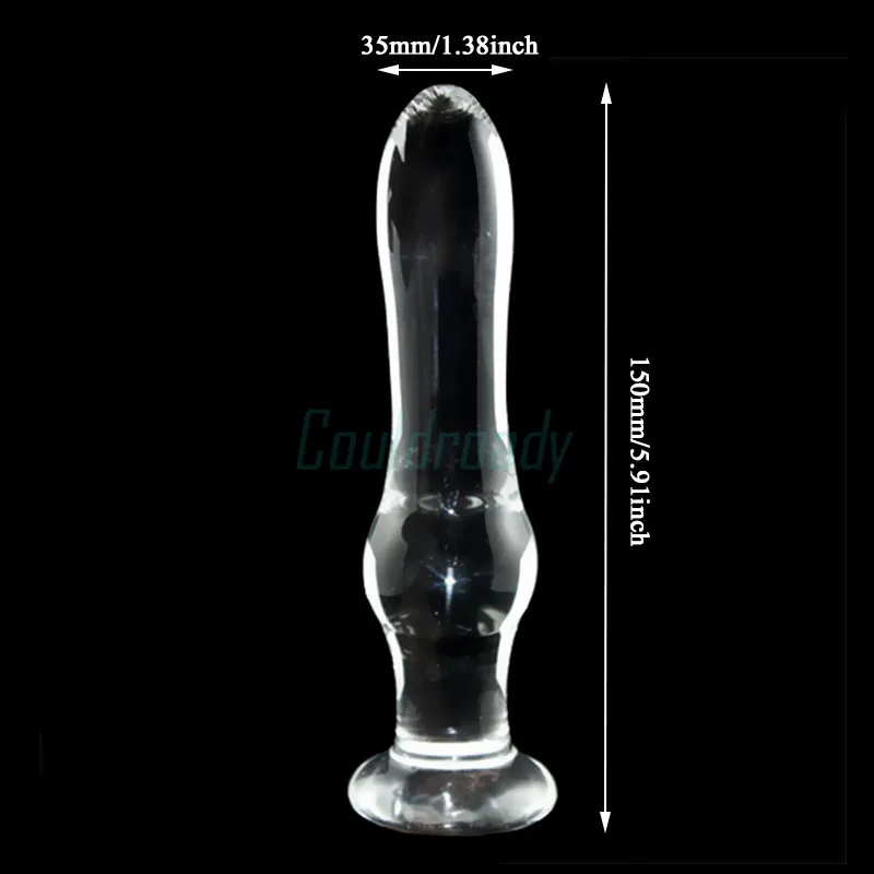 Стеклянная Анальная пробка Pyrex фаллоимитатор для стимуляции точки G Хрустальный