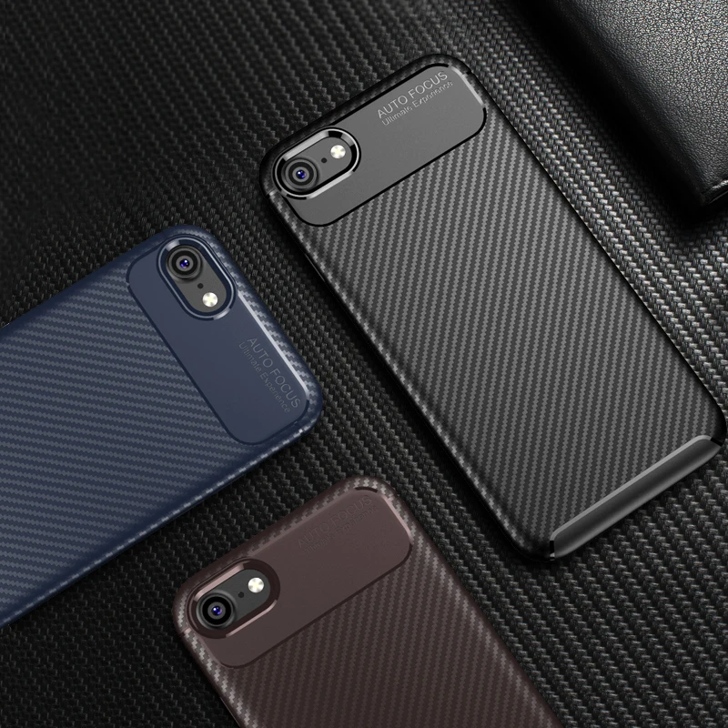 Luxury Carbon Fiber Back Soft Silicone TPU Case For iPhone 6 6s 7 Plus 8 Cases Full Cover Phone |