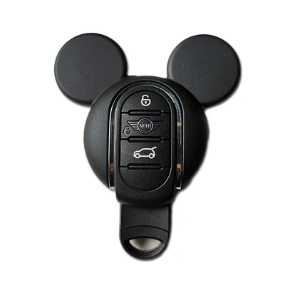 3D Mini Cooper S JCW брелок милый Мики Брелок чехол для Mini Cooper S JCW один F54 F55 F56 F60 - Название цвета: black