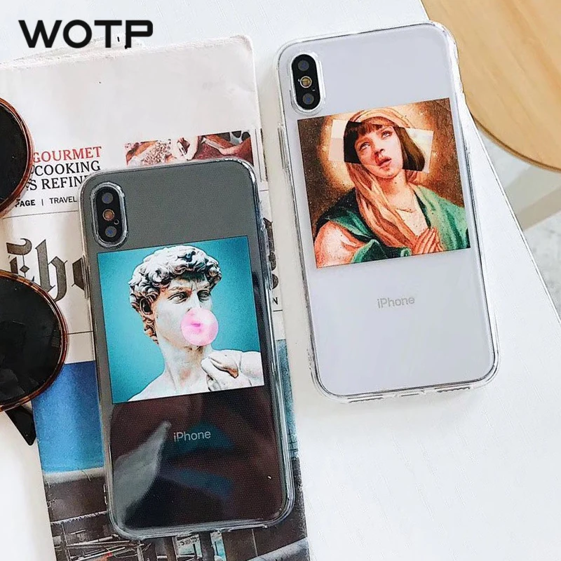 Забавный арт иллюстрация WOTP чехол для телефона Давида iphone 7 6 6S 8 Plus мягкая задняя