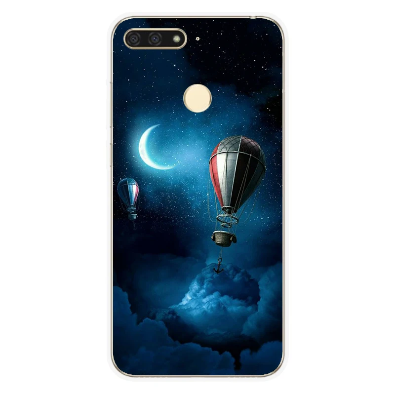 Silicone Cover For Huawei Honor 7A Pro Case 5.7&quot Printing Cool Cat Dog Cases 7 A Honor7A pro 7Apro Fundas Coque |