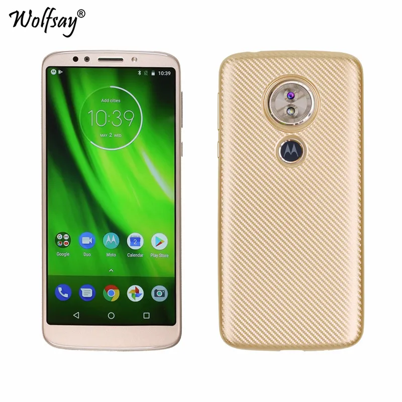 СПС чехол для телефона Moto G6 Play 5 7 "углеродного волокна Мягкий TPU Motorola играть
