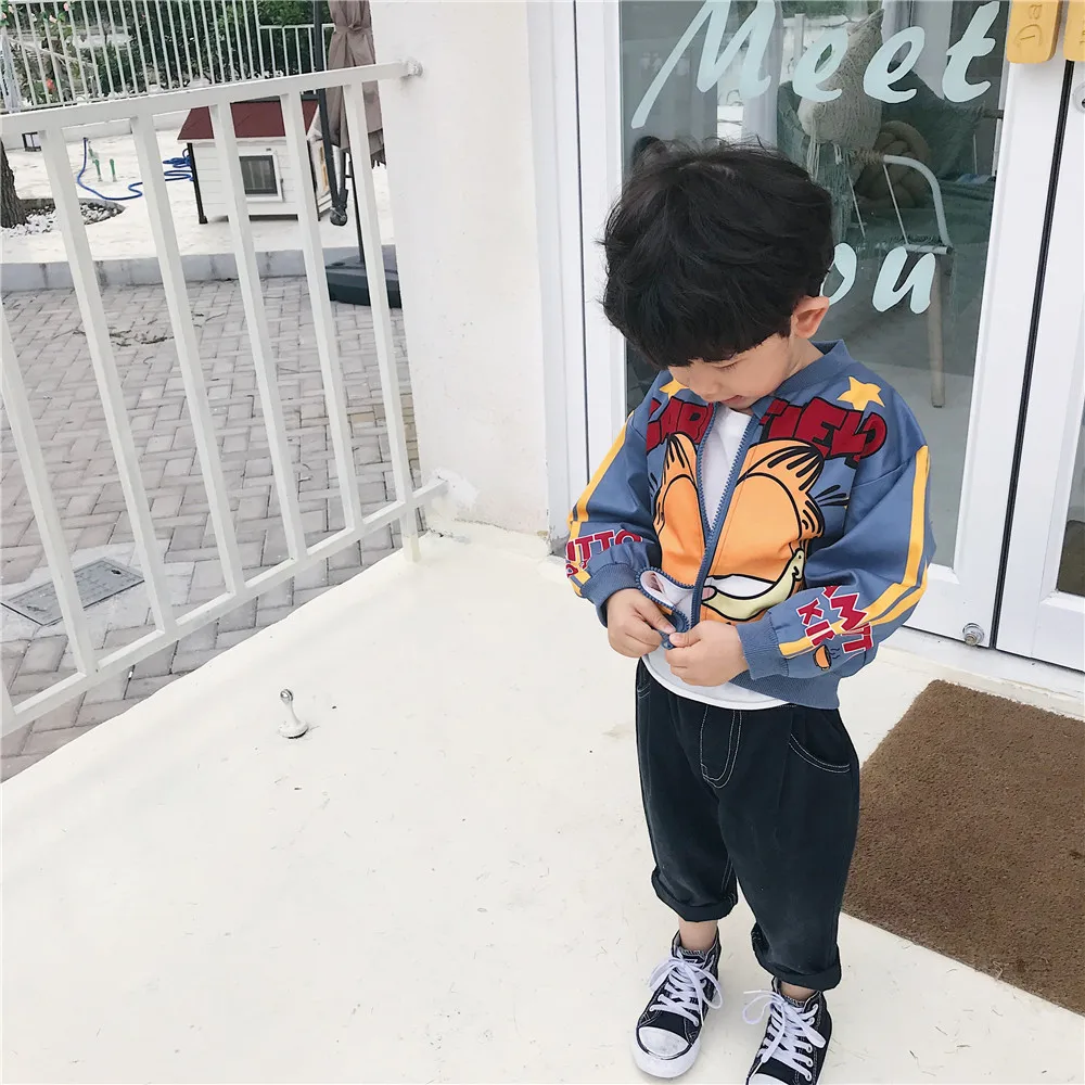 Tonytaobaby/новая осенняя одежда детская одежда для мальчиков и девочек уличная модная бейсбольная куртка в стиле хип-хоп для родителей и детей