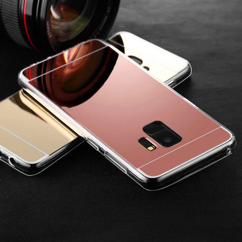 Pdgb покрытие TPU чехол для samsung Galaxy S3 S4 S5 S6 S7 S8 S9 S10 плюс Примечание 9 8 5 4 M10 M20 A30 A50 чехол с зеркалом для макияжа в виде ракушки
