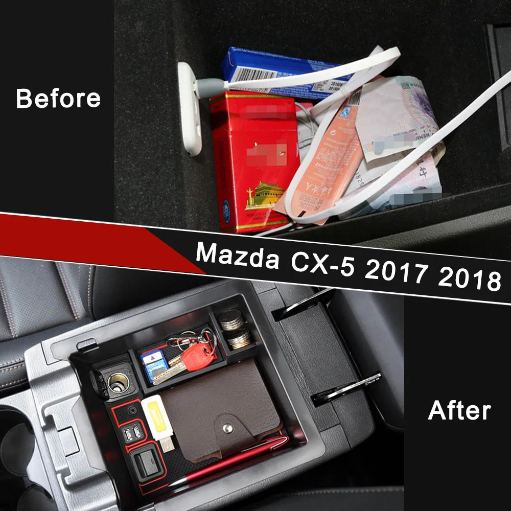 Автомобильный центральный подлокотник коробка для хранения Mazda CX-5 CX5 CX 5 2017 2018