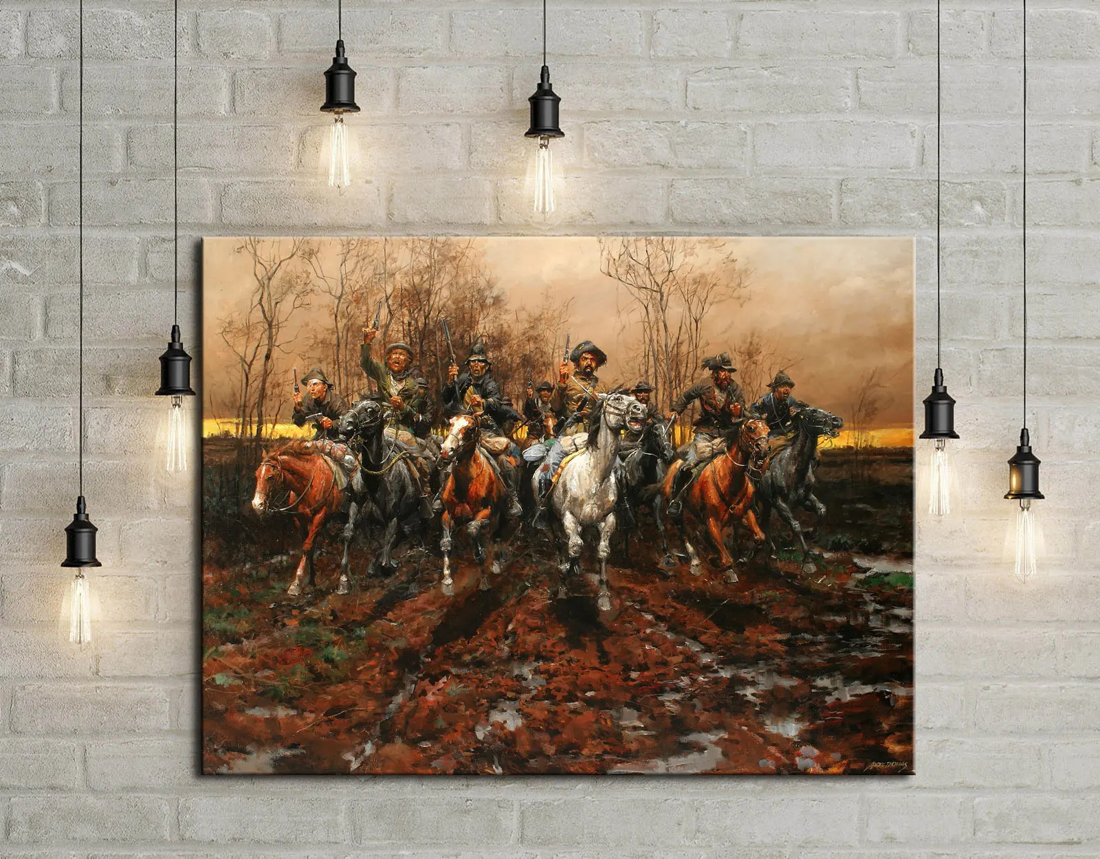 Энди Томас Западный пейзаж ковбойский стиль подарок холст Картина гостиная