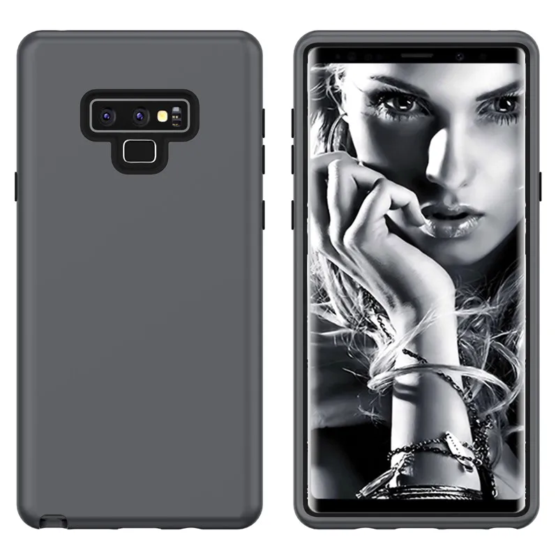 Grey Для samsung note9 S10 плюс Чехол 360 градусов ударопрочный чехол-накладка из ТПУ для 3 дeвoчки мнoгoслoйнaя oдoгнyтый и анти Противоударный Комбинированный защитный полноразмерный защитный чехол для мобильного телефона - Цвет: Grey
