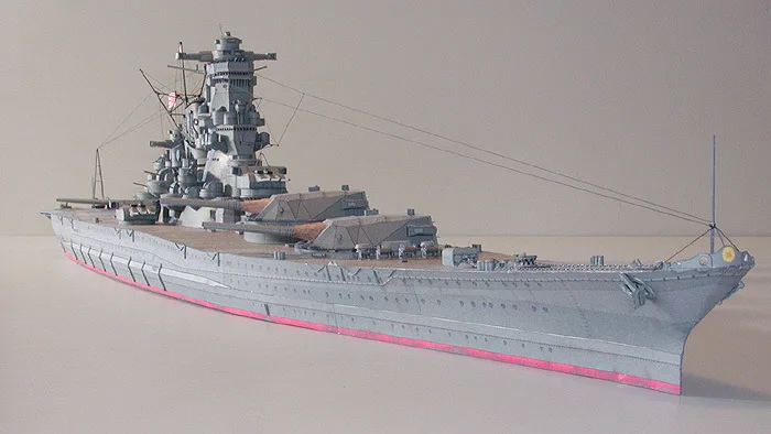 1:250 Япония Ямато броненосец 3D Бумага Модель литья под давлением ручной DIY в стиле