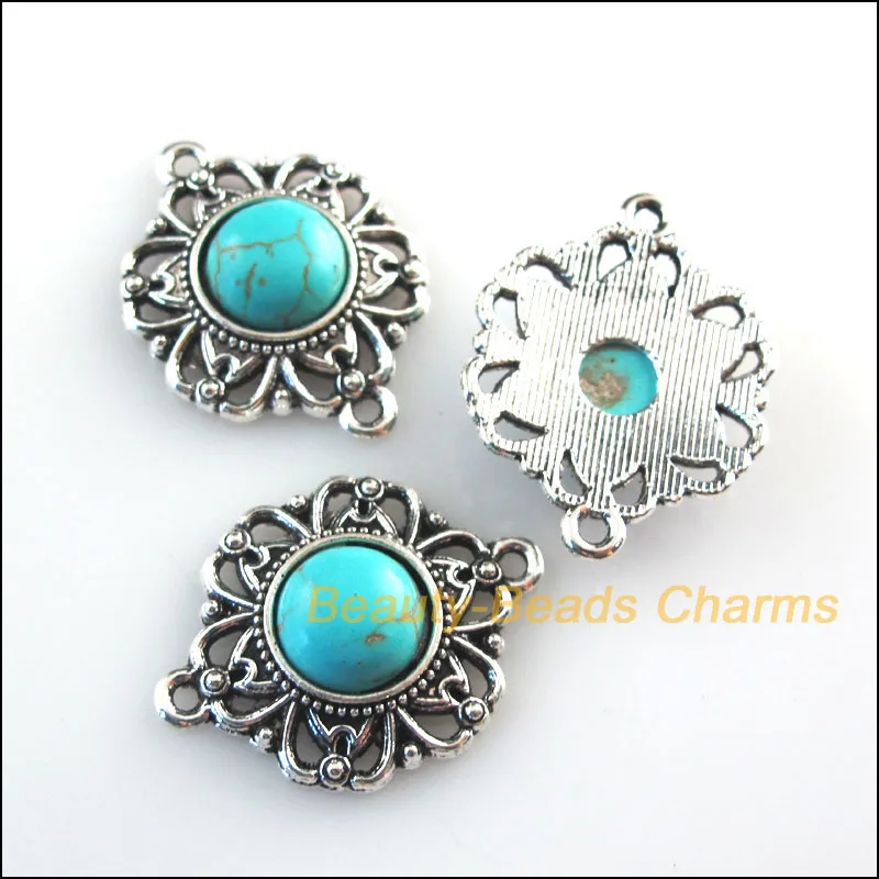 8 стиль Новинка В стиле ретро Подвески тибетский серебристый цвет каменный