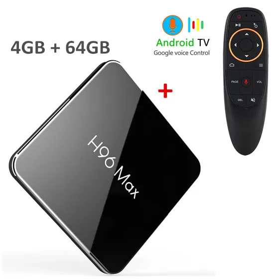 4GB 64GB voice H96 MAX X2 Android 9,0 4 Гб ram 32 Гб 64 Гб Amlogic S905X2 LPDDR4 Smart tv Box 2,4G 5G Wifi H.265 4K USB3.0 Google Голосовое управление - Цвет: 4GB 64GB voice