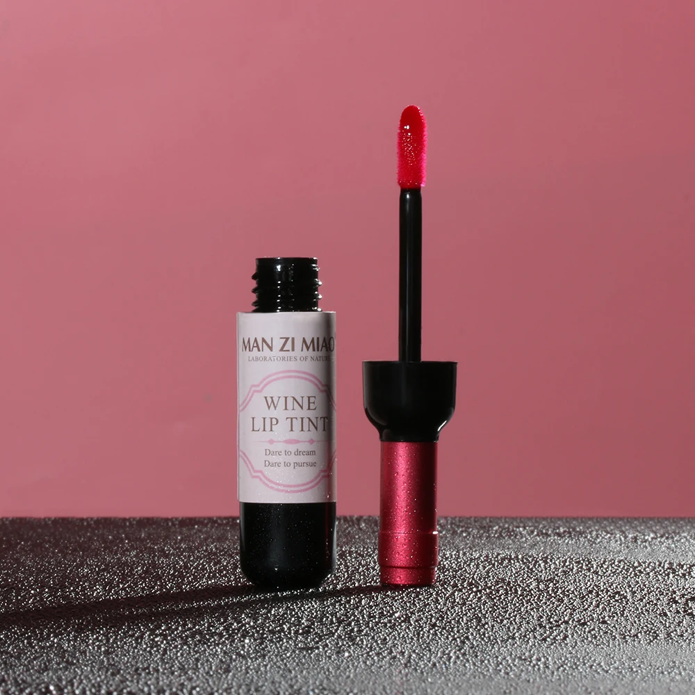 1PC Sexy Waterproof Wine Red Shape Lip Tint Gloss Baby Pink Lip For Women Batom Makeup Liquid Lipstick Lipgloss Cosmetic Tools