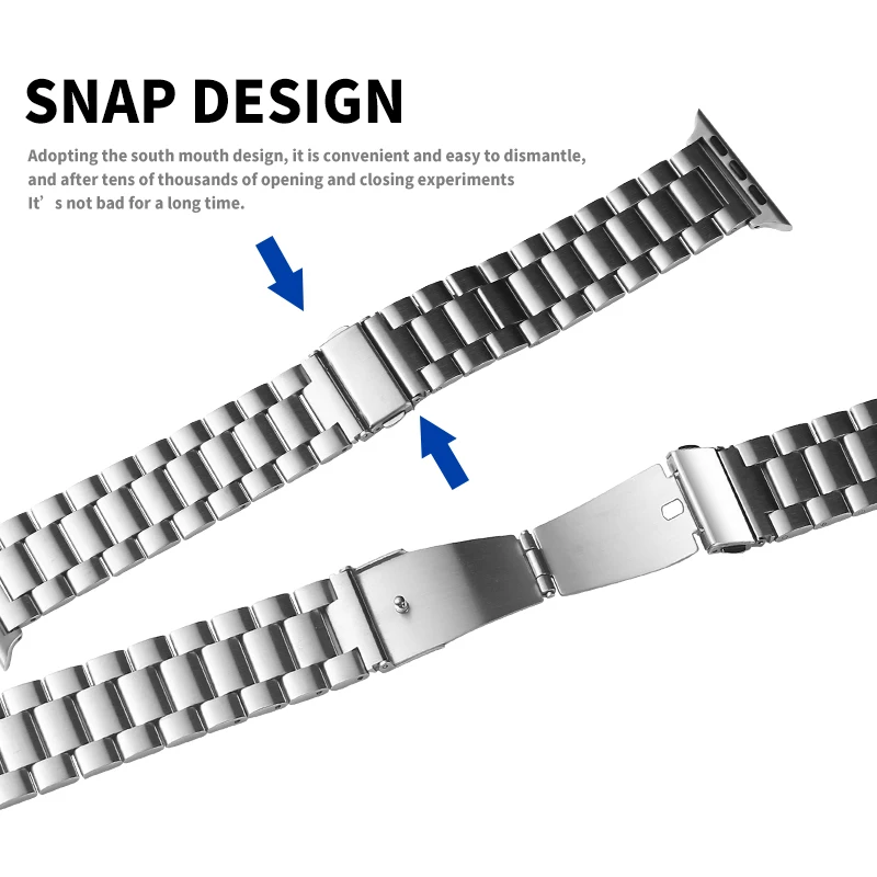 Ремешок из нержавеющей стали для Apple Watch Band Series 3/2/1 38 мм 42 металлический спортивный