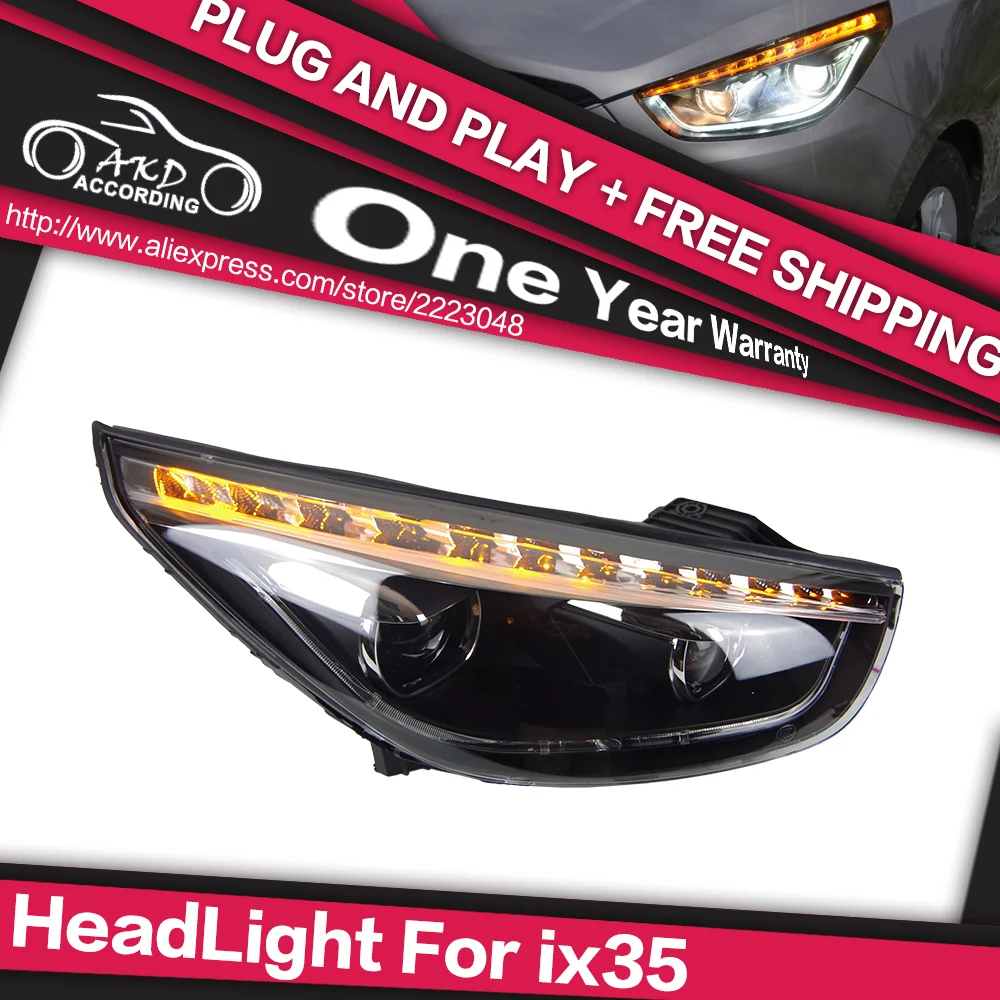 АКД автомобильный Стайлинг для Hyundai ix35 фары 2010-2016 новинка HID фара светодиодный DRL Bi