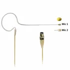 Мини-конденсаторный микрофон с разъемом XLR, цвет кожи, 3 контакта, для нательного передатчика