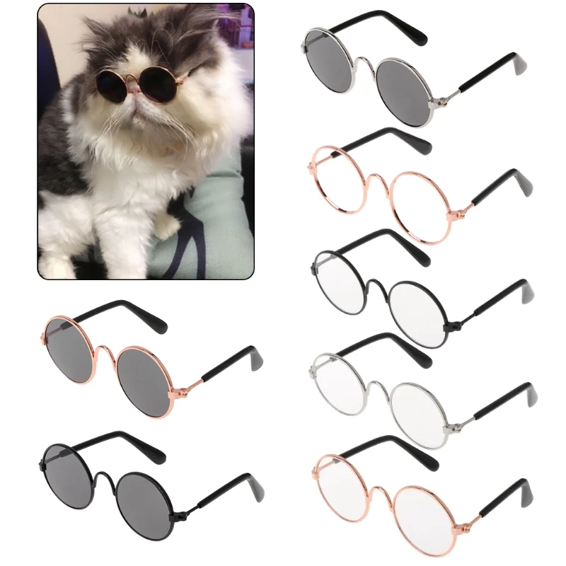 Pet Glasses Costume Sunglasses Round Funny Fashion Props Dog Cat Supply Products | Accessories