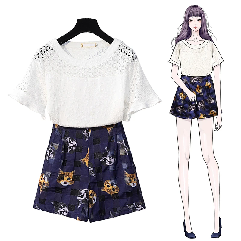 Trytree летний женский комплект из двух предметов повседневный топ с круглым