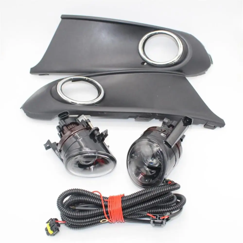 1 комплект для VW Polo Vento седан 2011 2012 2013 туман светильник выпуклые Противотуманные фары светильник решетка и жгут проводов