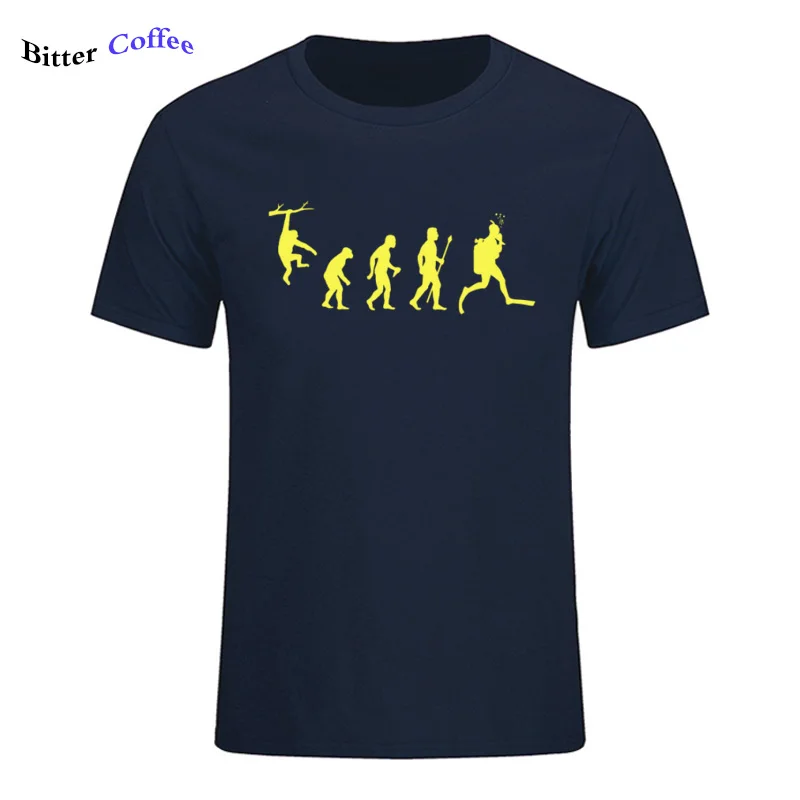 

NEW Funny Diving Evolution Printed Tee Shirt For Male Picture Custom Funny Diving Evolution Camiseta Short Sleeve Cotton T-shirt