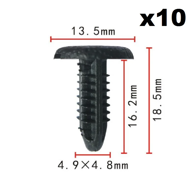 

10x For Honda bumper buckle in the plastic clips / Nylon Retainer Clip